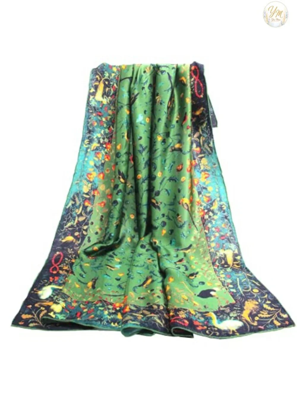 100% Mulberry Silk Large Square Scarf Shawl for Women